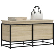 Opbergbox 100x40x51,5 cm bewerkt hout sonoma eiken