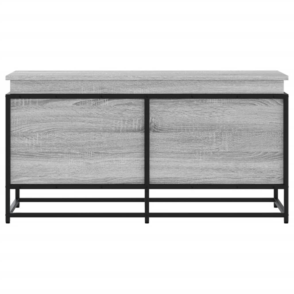 Opbergbox met deksel 100x40x51,5 cm bewerkt hout grijs sonoma