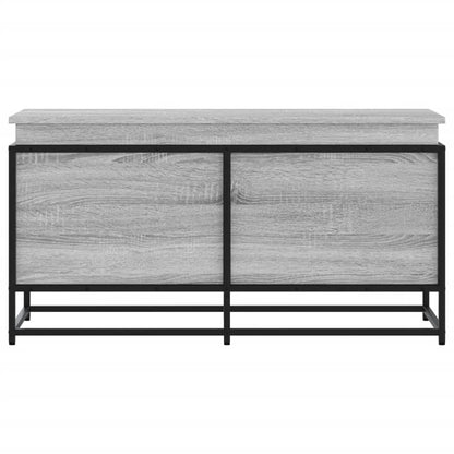 Opbergbox met deksel 100x40x51,5 cm bewerkt hout grijs sonoma