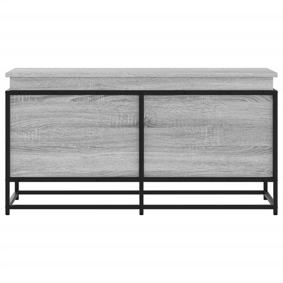 Opbergbox met deksel 100x40x51,5 cm bewerkt hout grijs sonoma