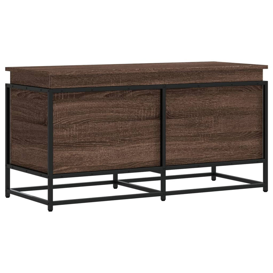 Opbergbox met deksel 100x40x51,5 cm bewerkt hout bruin eiken