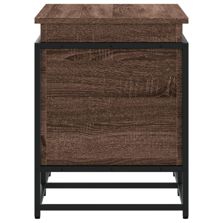 Opbergbox met deksel 100x40x51,5 cm bewerkt hout bruin eiken