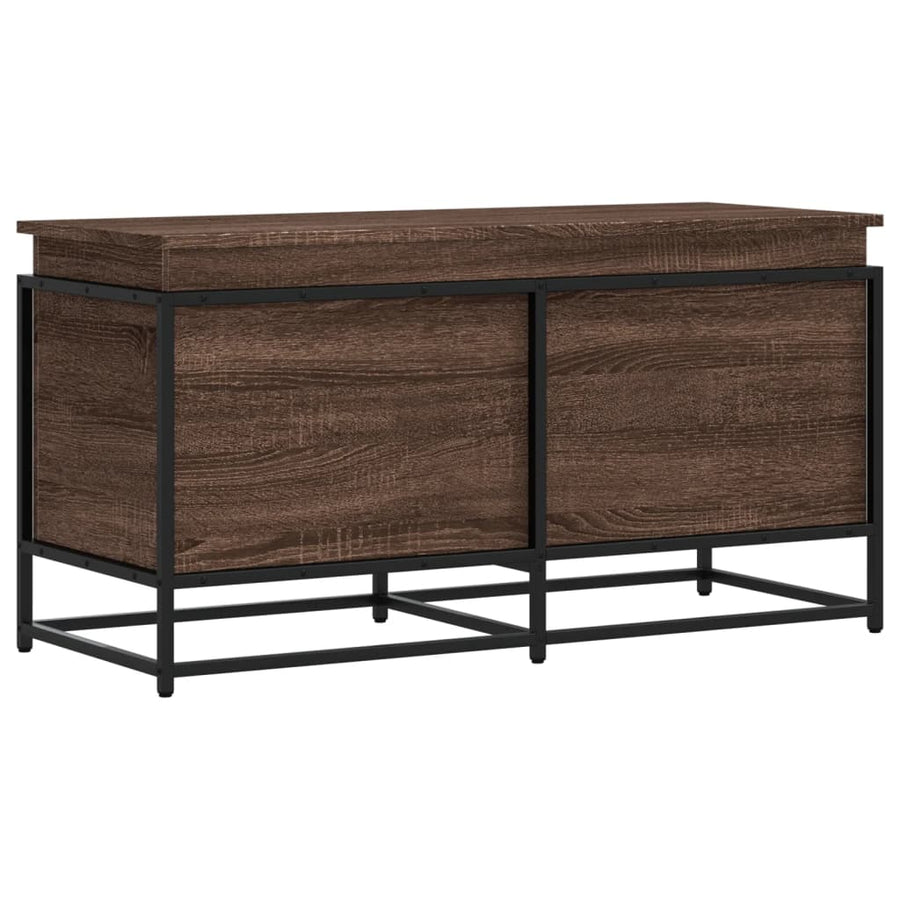 Opbergbox met deksel 100x40x51,5 cm bewerkt hout bruin eiken