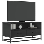 Tv-meubel 80x34,5x40 cm bewerkt hout metaal zwart