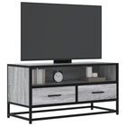 Tv-meubel 80x34,5x40 cm bewerkt hout metaal grijs