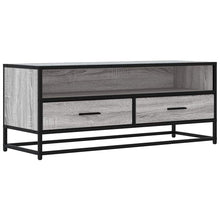 Tv-meubel 100x34,5x40 cm bewerkt hout metaal grijs sonoma eiken