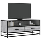 Tv-meubel 100x34,5x40 cm bewerkt hout metaal grijs