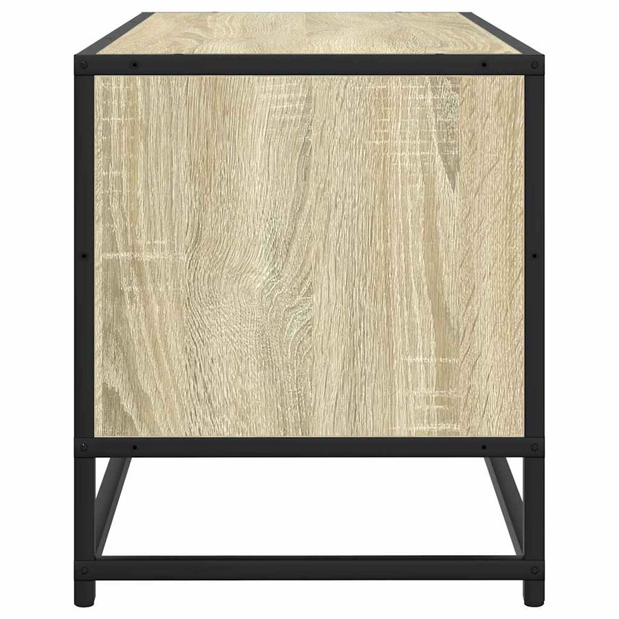 Tv-meubel 80x34,5x40 cm bewerkt hout metaal sonoma eikenkleurig