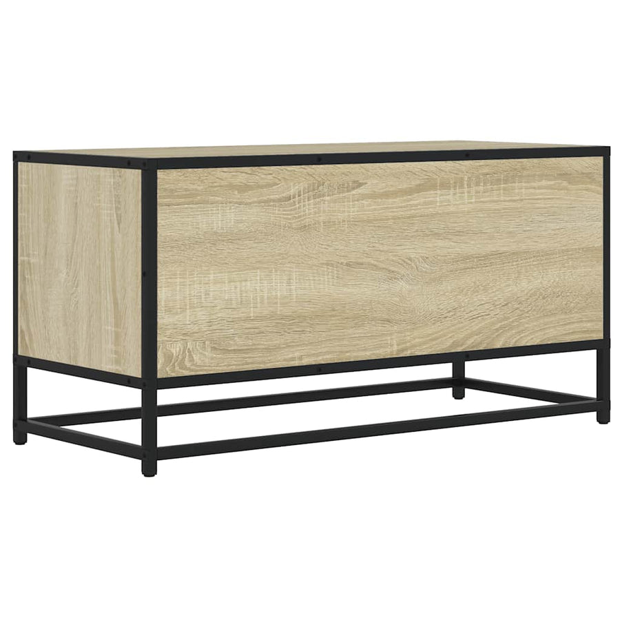 Tv-meubel 80x34,5x40 cm bewerkt hout metaal sonoma eikenkleurig