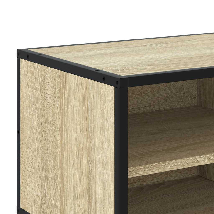 Tv-meubel 80x34,5x40 cm bewerkt hout metaal sonoma eikenkleurig