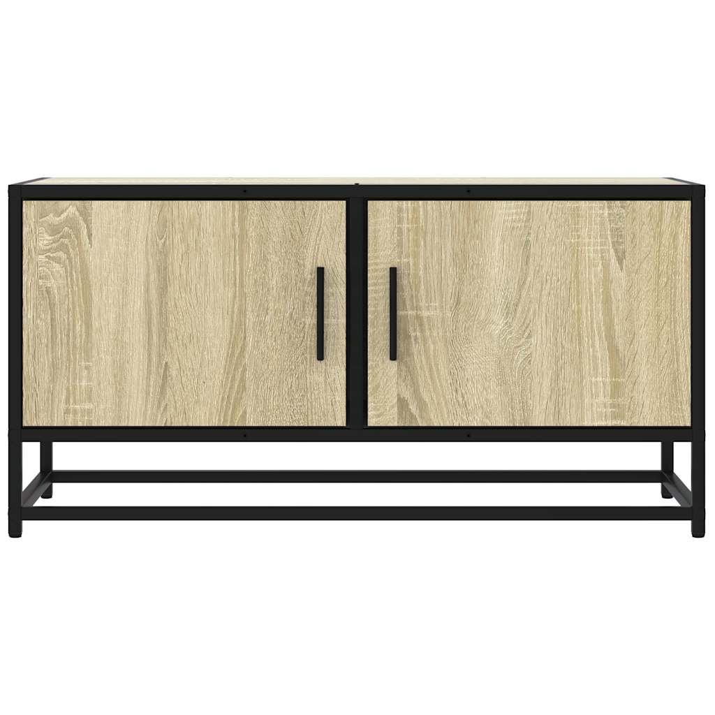 Tv-meubel 80x34,5x40 cm bewerkt hout metaal sonoma eikenkleurig