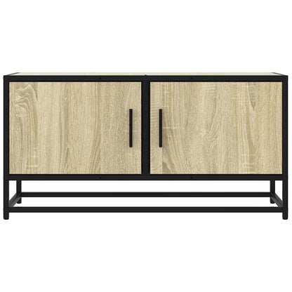 Tv-meubel 80x34,5x40 cm bewerkt hout metaal sonoma eikenkleurig