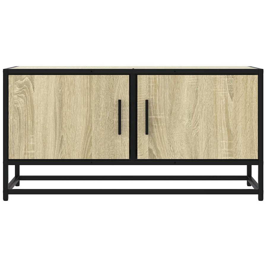 Tv-meubel 80x34,5x40 cm bewerkt hout metaal sonoma eikenkleurig
