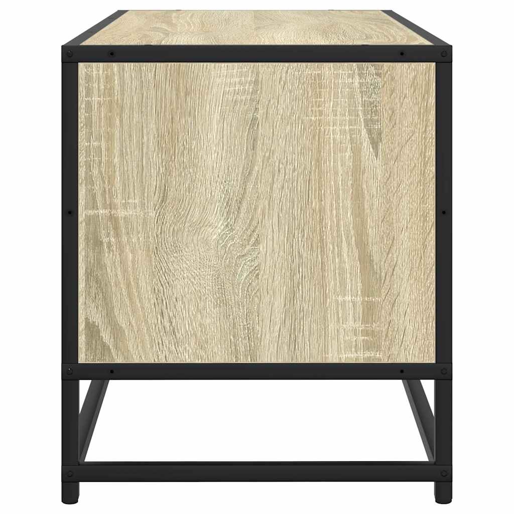 Tv-meubel 80x34,5x40 cm bewerkt hout metaal sonoma eikenkleurig