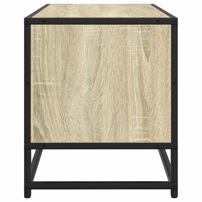 Tv-meubel 80x34,5x40 cm bewerkt hout metaal sonoma eikenkleurig