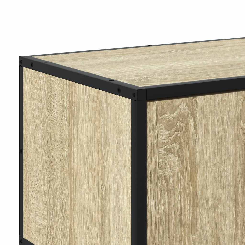 Tv-meubel 80x34,5x40 cm bewerkt hout metaal sonoma eikenkleurig