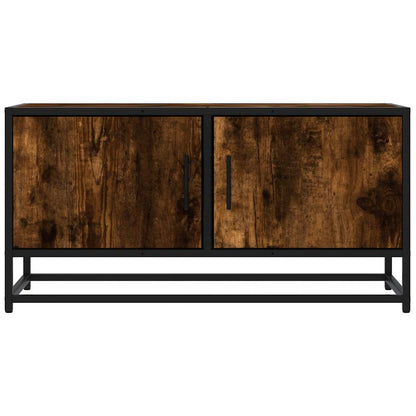 Tv-Meubel 80X34,5X40Cm Bewerkt Hout Metaal Kleurig Gerookt eiken