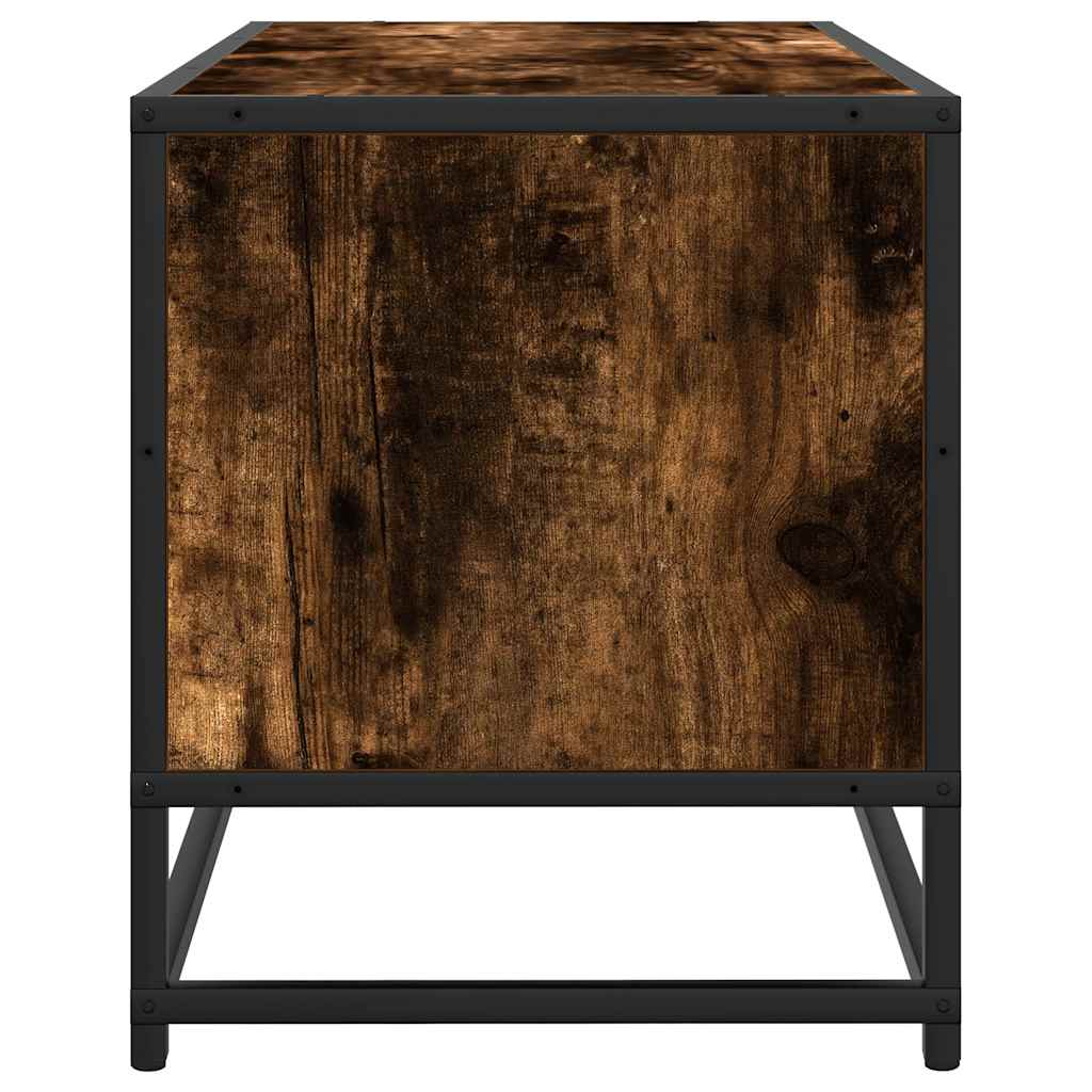 Tv-Meubel 80X34,5X40Cm Bewerkt Hout Metaal Kleurig Gerookt eiken