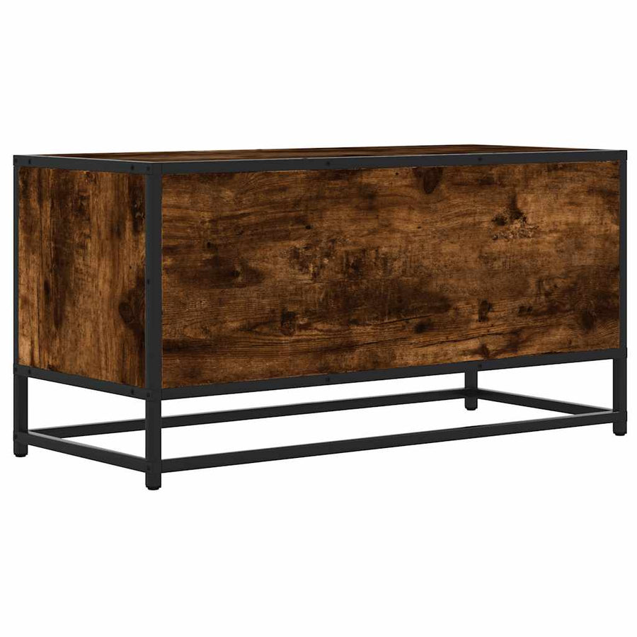 Tv-Meubel 80X34,5X40Cm Bewerkt Hout Metaal Kleurig Gerookt eiken