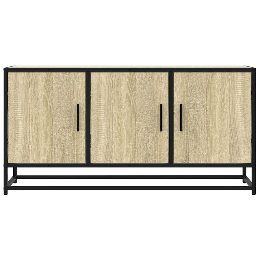Tv-meubel 100x35x50 cm bewerkt hout metaal sonoma eikenkleurig