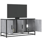 Tv-meubel 100x35x50 cm bewerkt hout metaal grijs