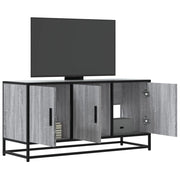 Tv-meubel 100x35x50 cm bewerkt hout metaal grijs