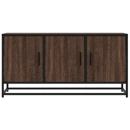 Tv-meubel 100x35x50 cm bewerkt hout metaal bruin eikenkleur