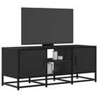 Tv-meubel 100x35x41 cm bewerkt hout metaal zwart