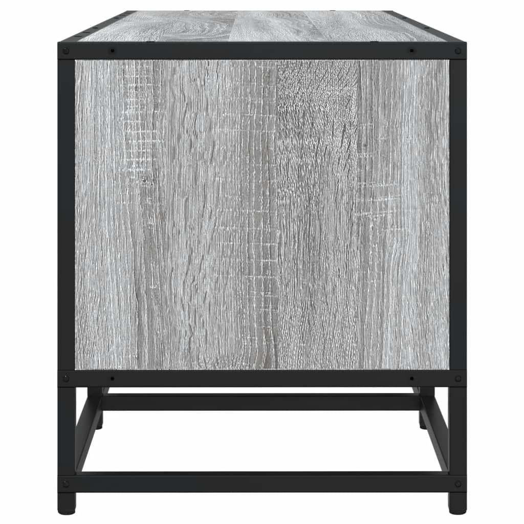 Tv-meubel 100x35x41 cm bewerkt hout metaal grijs sonoma eiken