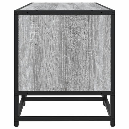 Tv-meubel 100x35x41 cm bewerkt hout metaal grijs sonoma eiken