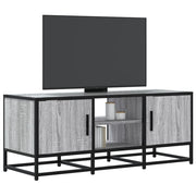 Tv-meubel 100x35x41 cm bewerkt hout metaal grijs
