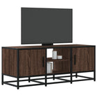 TV cabinet 100x35x41 cm engineered wood metal brown oak color