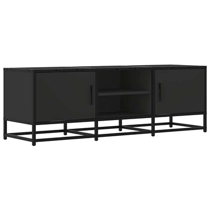 Tv-meubel 120x35x41 cm bewerkt hout en metaal zwart