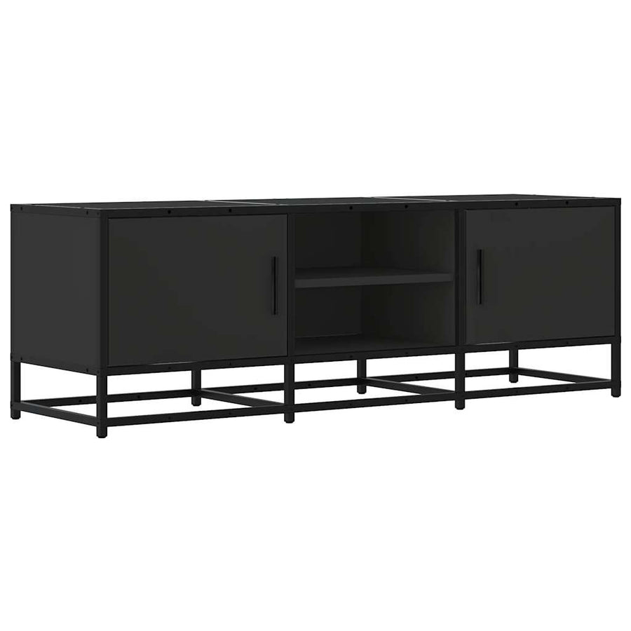 Tv-meubel 120x35x41 cm bewerkt hout en metaal zwart
