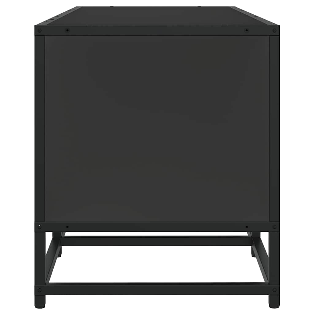 Tv-meubel 120x35x41 cm bewerkt hout en metaal zwart