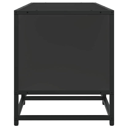 Tv-meubel 120x35x41 cm bewerkt hout en metaal zwart