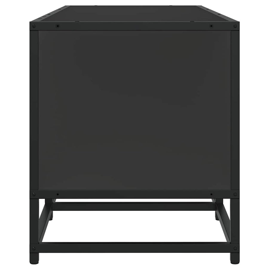 Tv-meubel 120x35x41 cm bewerkt hout en metaal zwart