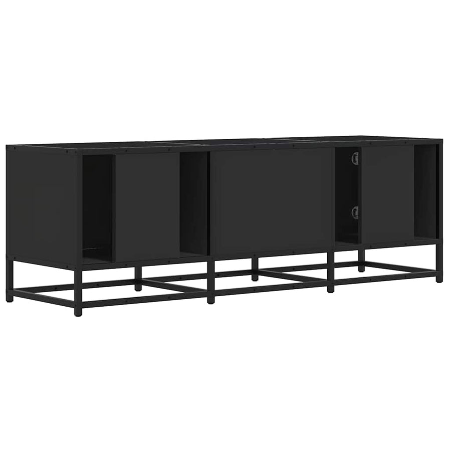 Tv-meubel 120x35x41 cm bewerkt hout en metaal zwart