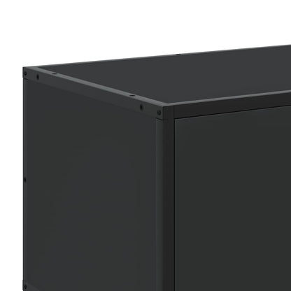 Tv-meubel 120x35x41 cm bewerkt hout en metaal zwart