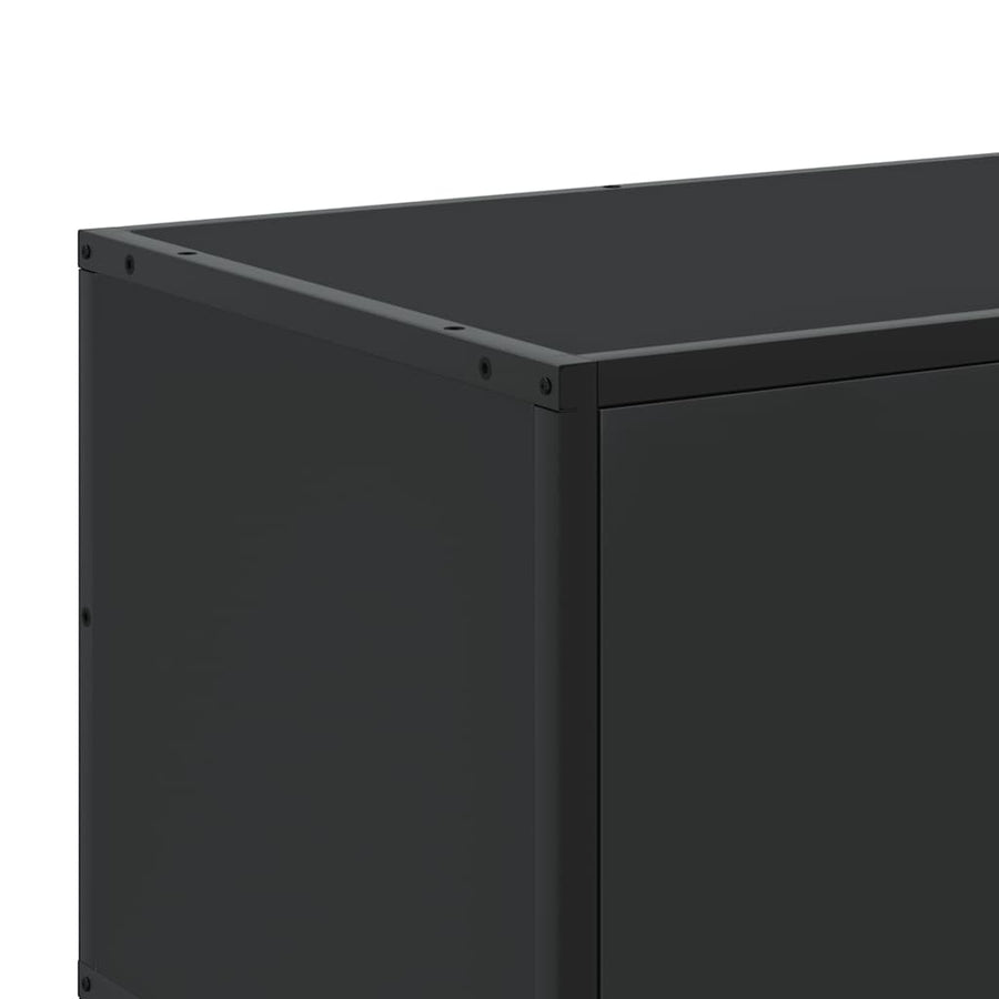 Tv-meubel 120x35x41 cm bewerkt hout en metaal zwart
