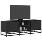 Tv-meubel 120x35x41 cm bewerkt hout metaal zwart