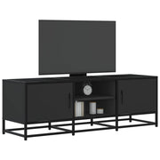 Tv-meubel 120x35x41 cm bewerkt hout metaal zwart