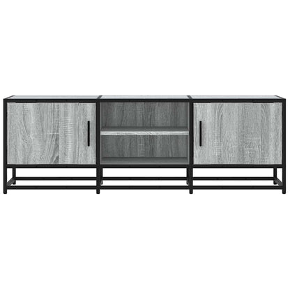 Tv-meubel 120x35x41 cm bewerkt hout metaal grijs sonoma eiken