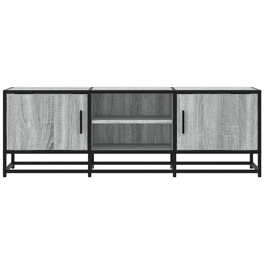Tv-meubel 120x35x41 cm bewerkt hout metaal grijs sonoma eiken