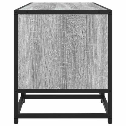 Tv-meubel 160x35x41 cm bewerkt hout metaal grijs sonoma eiken