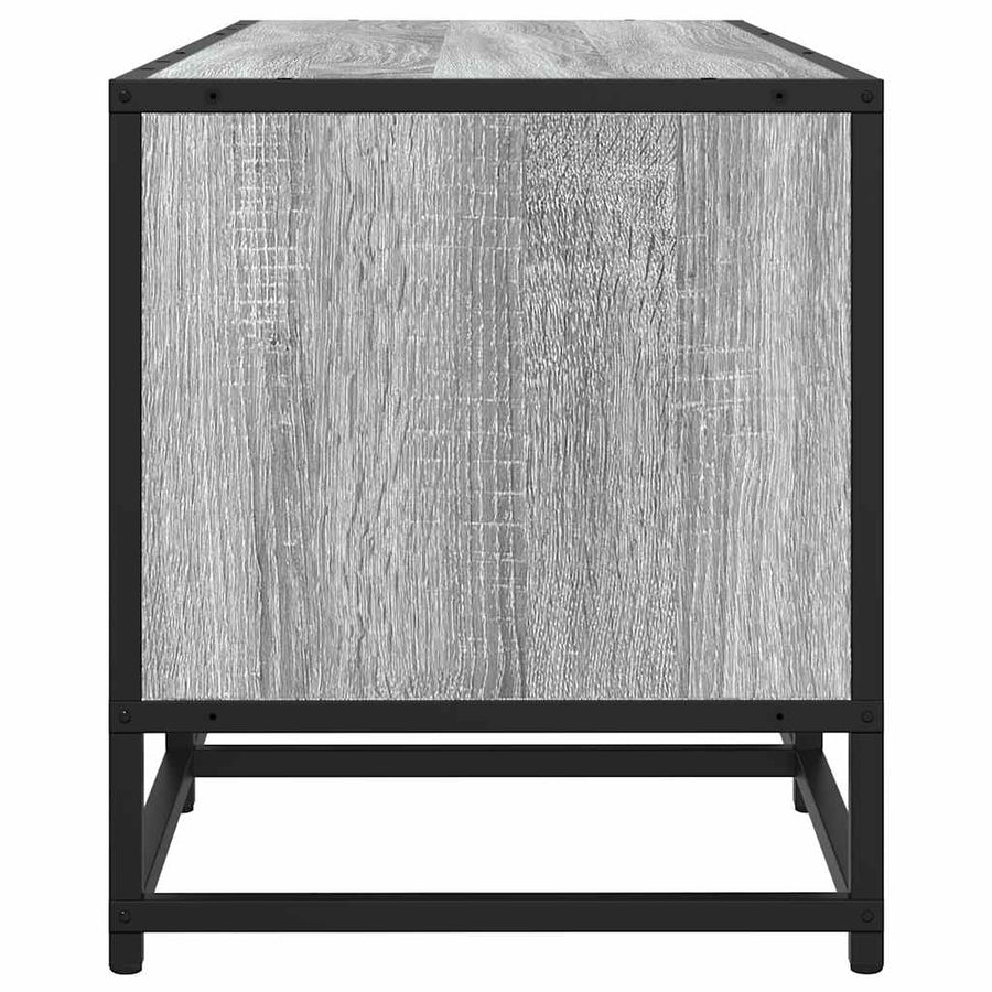 Tv-meubel 160x35x41 cm bewerkt hout metaal grijs sonoma eiken