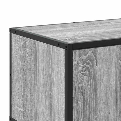Tv-meubel 160x35x41 cm bewerkt hout metaal grijs sonoma eiken