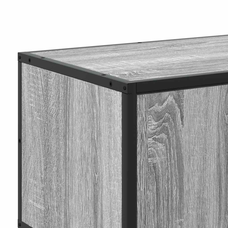 Tv-meubel 160x35x41 cm bewerkt hout metaal grijs sonoma eiken
