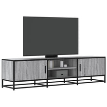 Tv-meubel 160x35x41 cm bewerkt hout metaal grijs sonoma eiken
