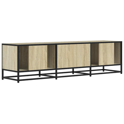 Tv-meubel 150x35x41 cm bewerkt hout metaal sonoma eikenkleurig